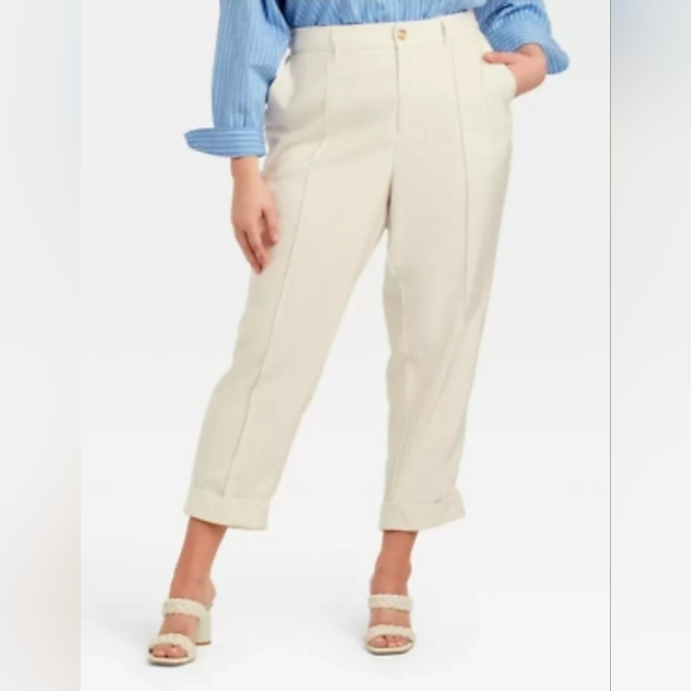 a new day, NWT, Cream Ankle Pants